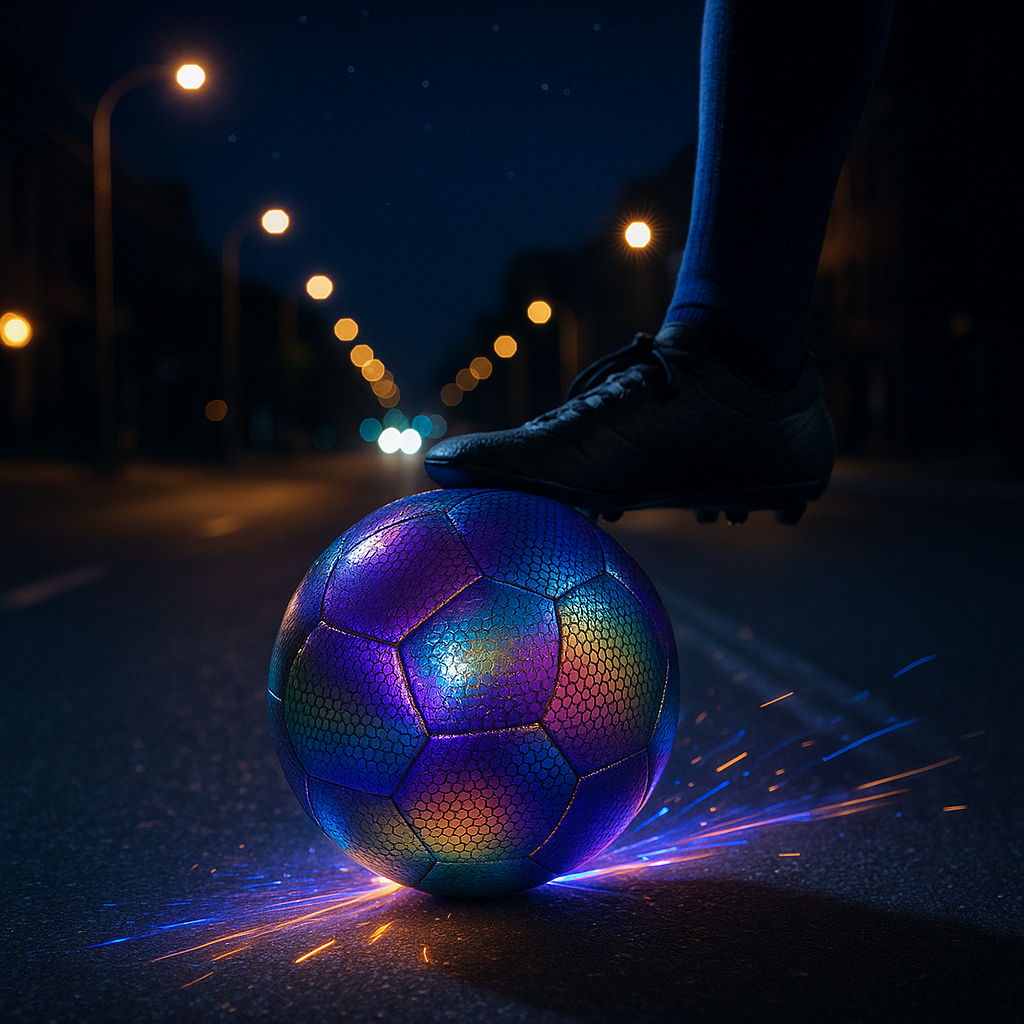 Ballon de foot réfléchissant – Entraînement & matchs nocturnes | Emiliesport