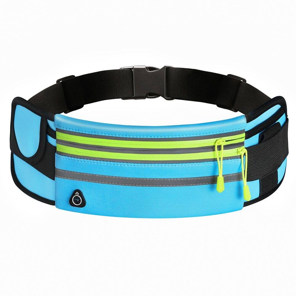 Sac banane sport bleu avec bande réfléchissante MyFitBag