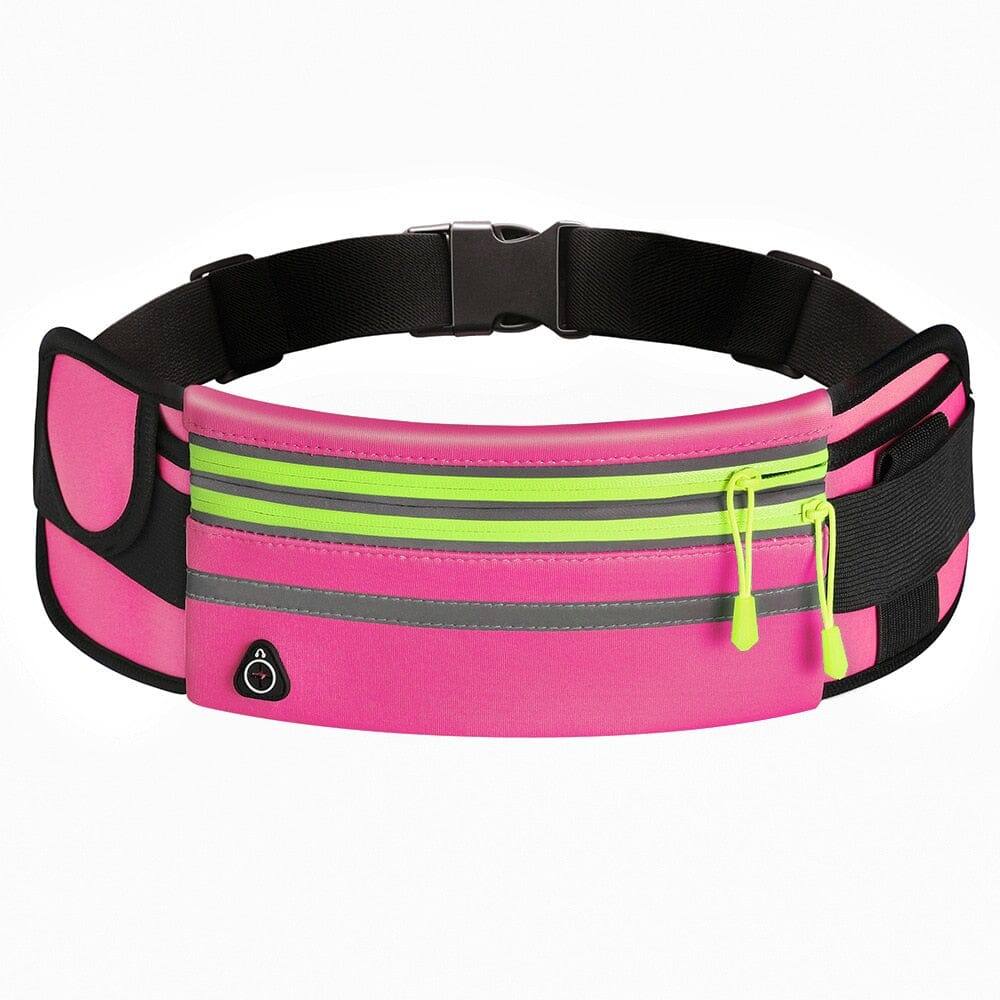 Sac banane sport rose avec bande réfléchissante MyFitBag